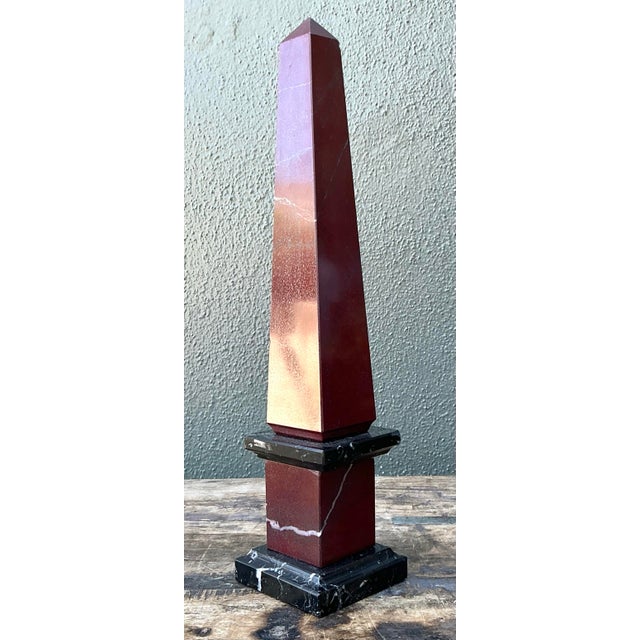 Vintage Neoclassical Stone Obelisk For Sale - Image 10 of 12