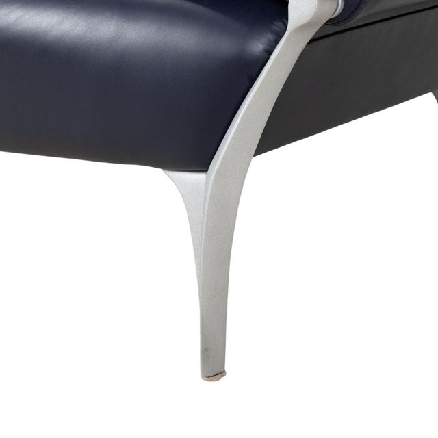 1600 2-Seater Sofa in Dark Blue Leather from Rolf Benz For Sale - Image 5 of 16