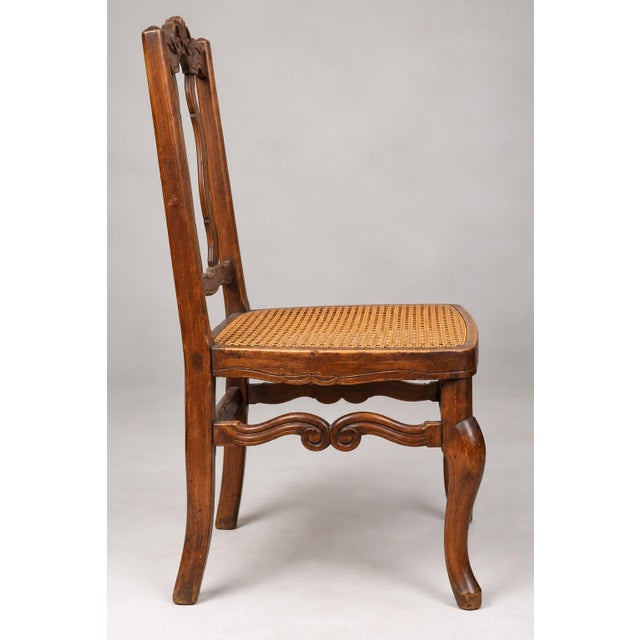 French Early 19th Century Louis XV Style Dining Chairs Set of 4 For Sale - Image 3 of 6