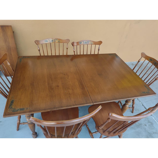 1990s Vintage Hitchcock Dining Set Chairish