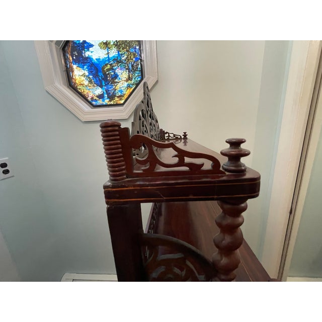 Early 20th Century Antique Victorian Style Etagere Bookcase For Sale - Image 5 of 12