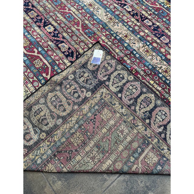 Antique Karabagh Rug With Vertical Stripe Design, Circa 1850 For Sale - Image 9 of 9