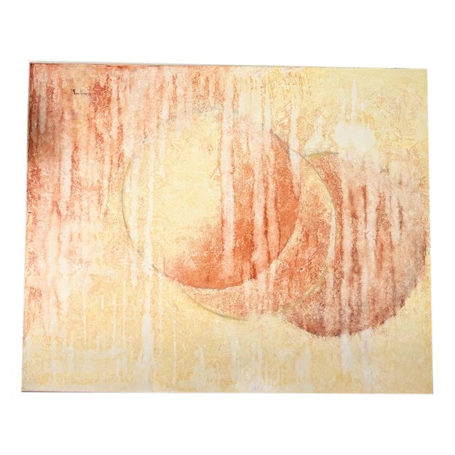 French Artist, Geometric Abstract Artwork, 1990s, Oil on Canvas For Sale