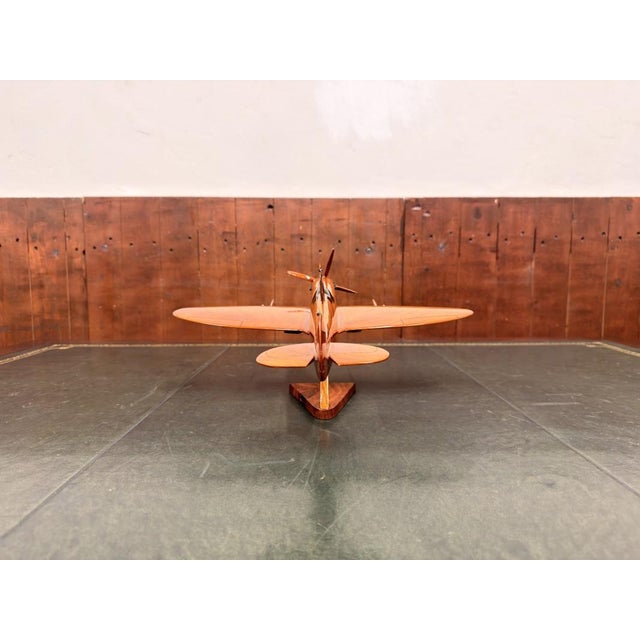English Mahogany Spitfire Aircraft Model For Sale - Image 3 of 12