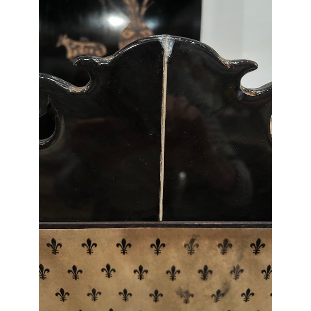 Vintage English Horn & Aged Mirror Dressing Tabletop Mirror For Sale - Image 12 of 12