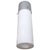 A unique 1958 Mid-century hanging lamp showcasing a vented aluminum cap and a white Lucite cylinder shade. This fixture...