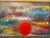 Red Made Wianta Sunset Original Oil Painting, Signed For Sale - Image 8 of 12