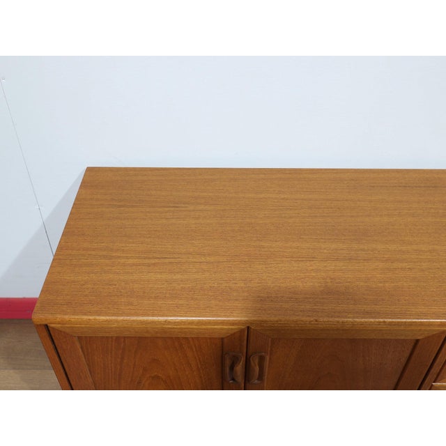 Brown Mid Century Modern Vintage Teak Media Cabinet Credenza by G Plan Danish Style For Sale - Image 8 of 14