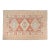 Hand-Knotted Bohemian Area Rug, Faded Terracotta and Blue Carpet For Sale