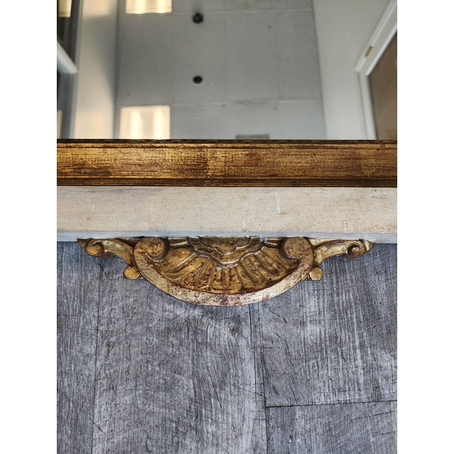 Vintage Neoclassical Louis XVI Style Giltwood & Painted Mirror by LaBarge For Sale - Image 10 of 16