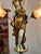 Vintage Spelter Female Figure Lamp With 4 Glass Ruffled Shades For Sale - Image 10 of 11