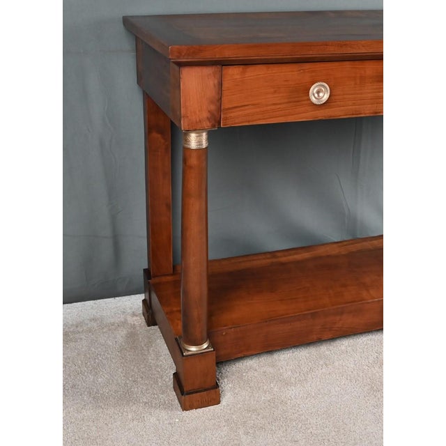 Mid-19th Century Empire Style Cherrywood Console Table For Sale - Image 11 of 18