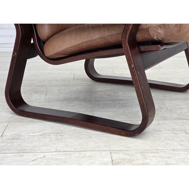 Vintage Danish Lounge Chair in Leather by Georg Thams, 1970s For Sale - Image 10 of 18