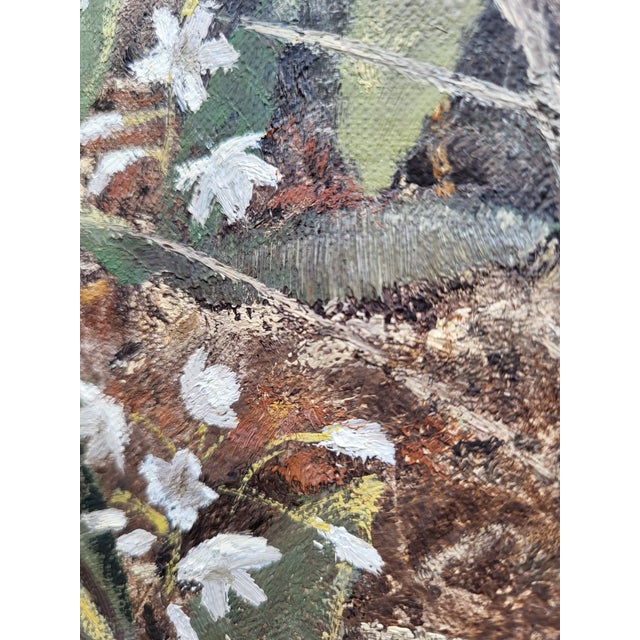 Ronald Davies Canadian Woodland Wildflower Oil Painting, Framed, Mid-20th Century For Sale - Image 11 of 18