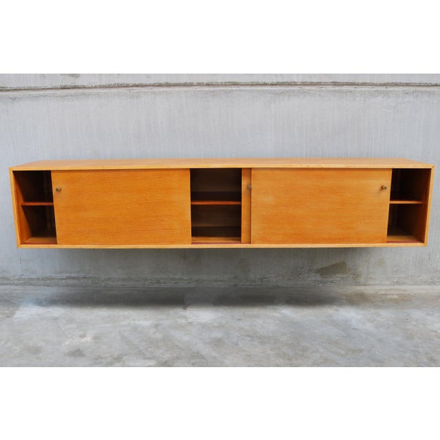 Beige Floating Abstracta Sideboard bin Oak y Jos De Mey for Van Den Berghe-Pauvers, 1960 For Sale - Image 8 of 17