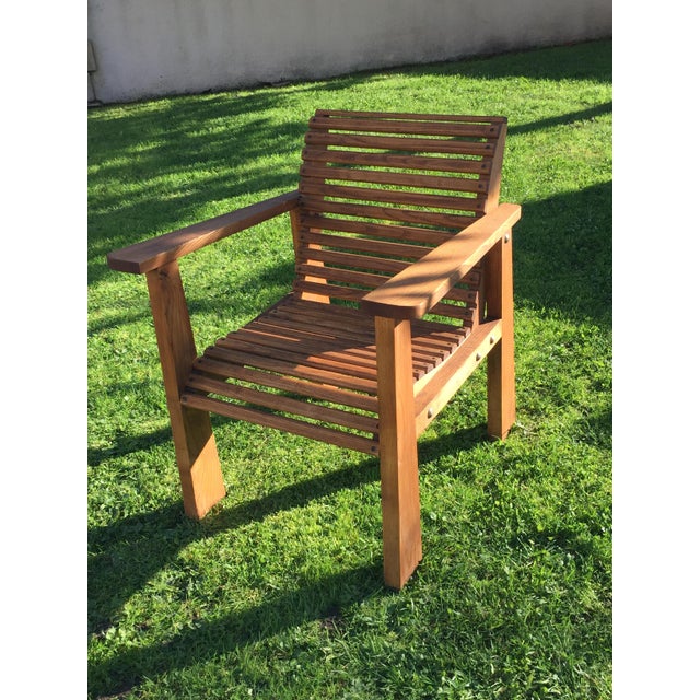 Rare armchair by Pierre Cruege, typical of so-called reconstruction furniture, emergency furniture intended for victims of...