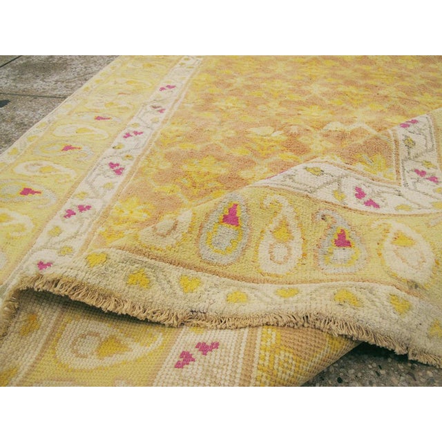 Textile Galerie Shabab Collection Mid-20th Century Indian Cotton Agra Accent Rug For Sale - Image 7 of 7