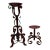 Set of Two Vintage Iron Candle Holders For Sale
