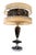 Black 1950's Mid Century Table Lamp With Original Three Tier Fiberglass Shade For Sale - Image 8 of 15