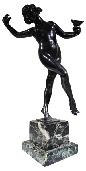Classic Bronze Sculpture Maiden of Ancient Greece by Luigi De Luca, 1880s