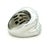 Italian 18k White Gold Diamond Crossover Ring, 3.74 Carats, Size 5.75 For Sale In Miami - Image 6 of 13