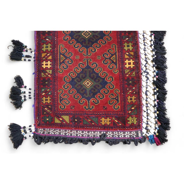 Vintage Afghan Nomad Rug Seat Cushion Cover, 1970s For Sale - Image 12 of 18