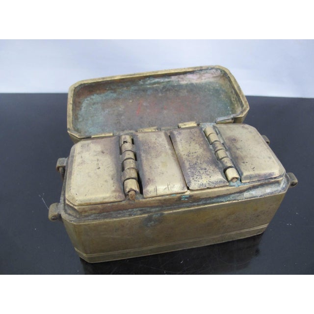 Antique Mindanao Southeast Asian Brass Lime Betel Nut Snuff Box For Sale - Image 10 of 13
