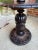 Wood Antique English Carved Oak Floor Lamp Open Barley Twist W Round End Table C1920 For Sale - Image 7 of 18