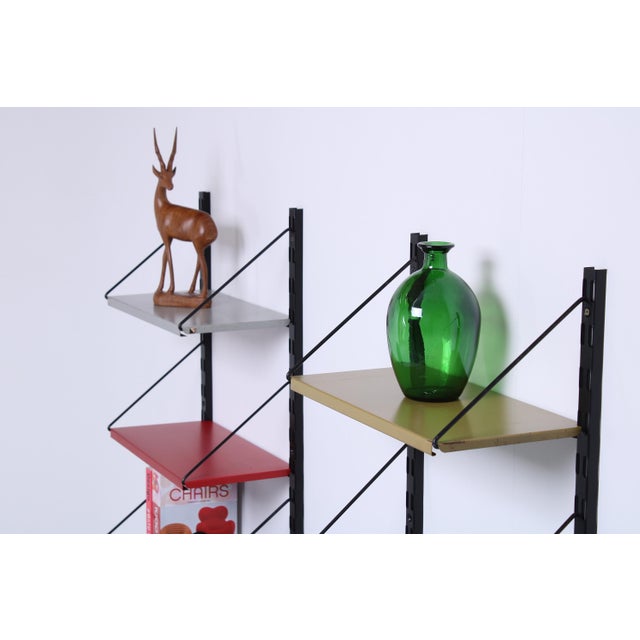 Black Modular Colored Metal Wall System by Tjerk Reijenga for Pilastro, 1950s, Set of 10 For Sale - Image 8 of 15