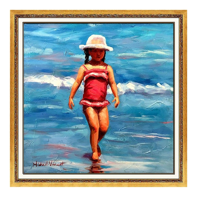 Mid 20th Century A Walk on the Beach, Michael Vincent For Sale