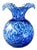 VIETRI Hibiscus Glass Cobalt Tortoiseshell Large Fluted Vase For Sale