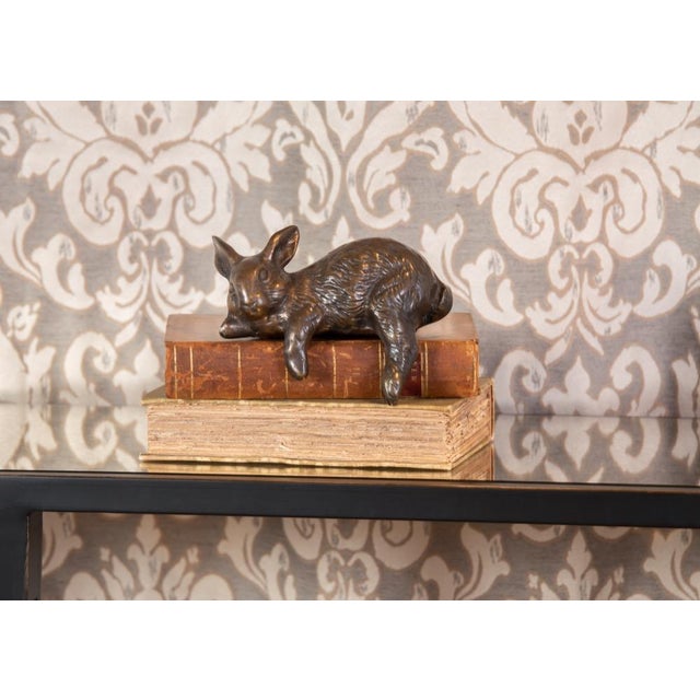 Restin' rabbit is full of charm and whimsy. This playful rabbit is crafted in cast brass with a bronze patina. Display...