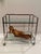 Brass and Tinted Glass Midcentury Modern Barcart For Sale - Image 15 of 15