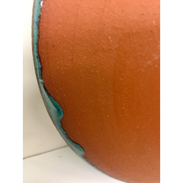 Sculpture Materials Abstract Artisan Clay Ceramic Low Bowl For Sale - Image 7 of 11