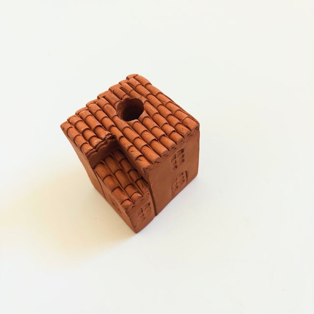 Terra Cotta House Pottery Candle Holder - Tiny Taper For Sale In San Francisco - Image 6 of 10