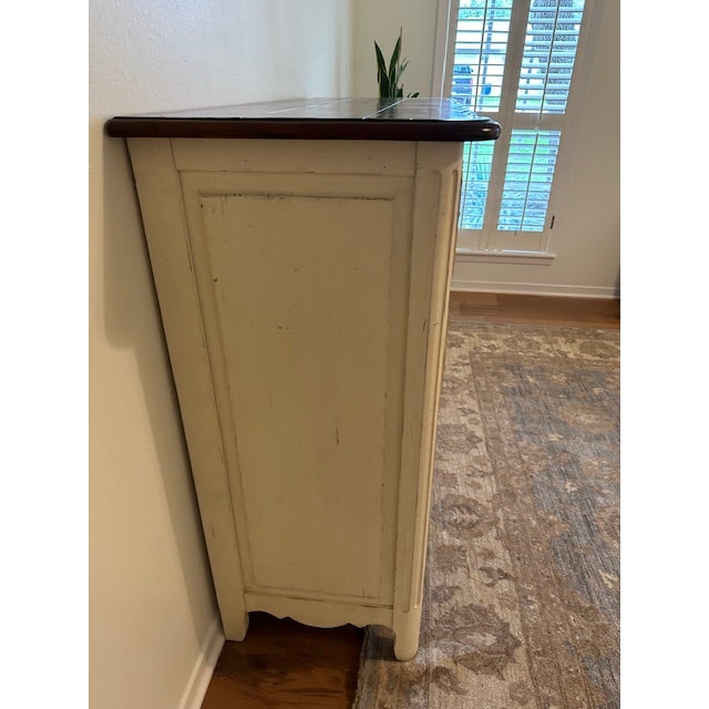 2010s Century Furniture Country French Dresser — Amaretto & Alabaster | Solid Wood For Sale - Image 5 of 6