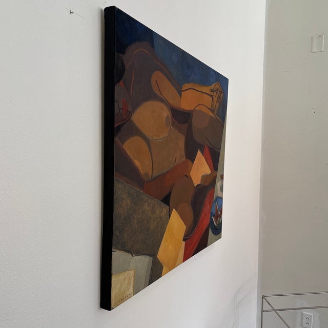 Blue Abstract Painting on Canvas by Gary Kelley Titled the Love Letter For Sale - Image 8 of 9