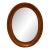 1970’s Tell City Wood Framed Oval Mirror For Sale