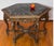 Vintage Italian Renaissance Style Carved Walnut Table Marble Top For Sale - Image 4 of 6