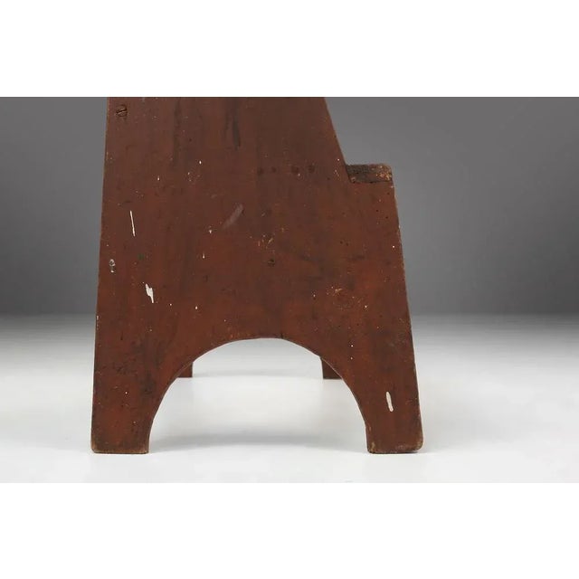 French Industrial Wooden Stepladder, 1900s For Sale - Image 5 of 13