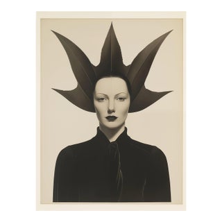 18' X 24' Black and White Photography Print - Minimalist Woman Portrait, Unframed For Sale