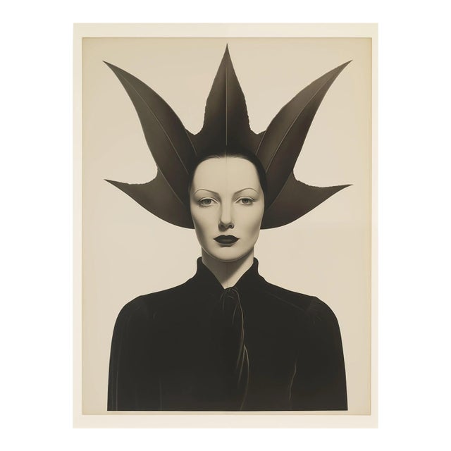 18' X 24' Black and White Photography Print - Minimalist Woman Portrait, Unframed For Sale