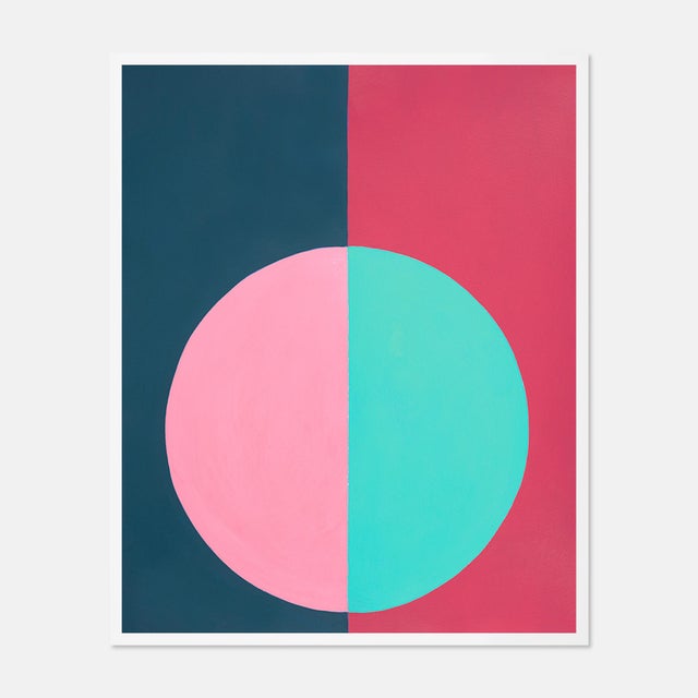 Stephanie Henderson Pink & Blue Forever Medium White Framed Print by Stephanie Henderson For Sale - Image 4 of 4