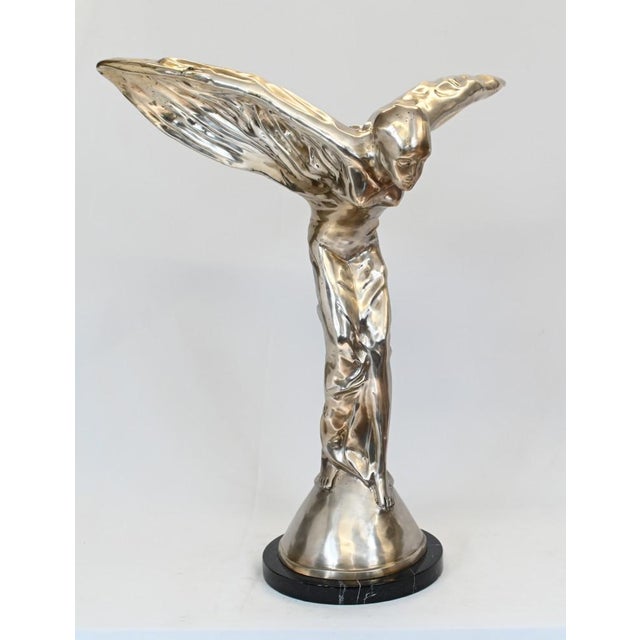 Bronze Spirit of Ecstacy Flying Lady in the style of Charles Sykes For Sale - Image 3 of 11