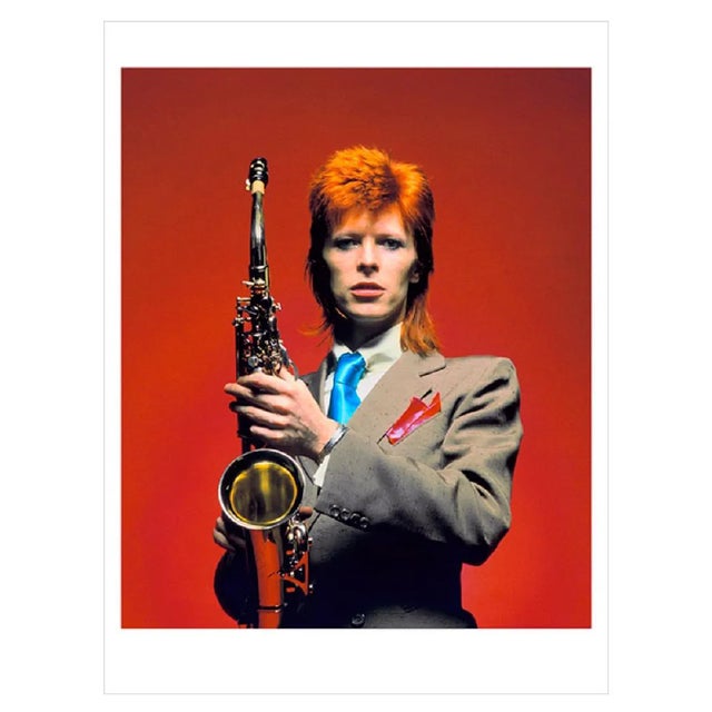 Mick Rock, Bowie and Sax, 1973, Estate Photograph Print For Sale