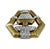 Mid-Century Modern 3.24 CTW Mid 20th Century Style Diamond & Textured 18k Two-Tone Gold Brooch For Sale - Image 3 of 8