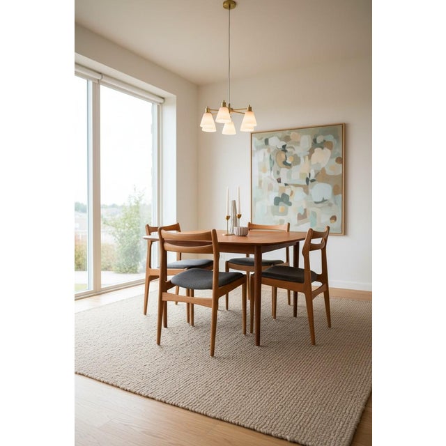 Johannes Andersen Danish Oak Chair by Johannes Andersen for Vamo Sønderborg, 1960s, Set of 4 For Sale - Image 4 of 17