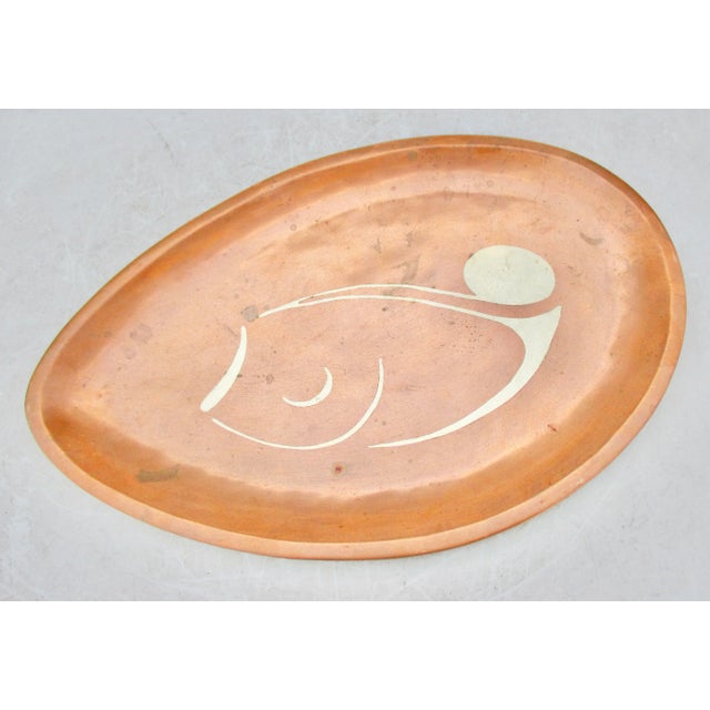 Metal MCM Mexican Los Castillos Fish Tray For Sale - Image 7 of 11
