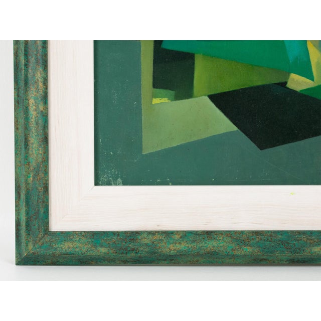 Abstract Cubist Oil on Canvas Painting by Ivo Tartarini, Circa 1970 For Sale - Image 9 of 18