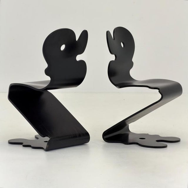 Black Mid-Century Modern Pantonic 5000 Chair by Verner Panton for Studio Håg, 1990s For Sale - Image 8 of 18